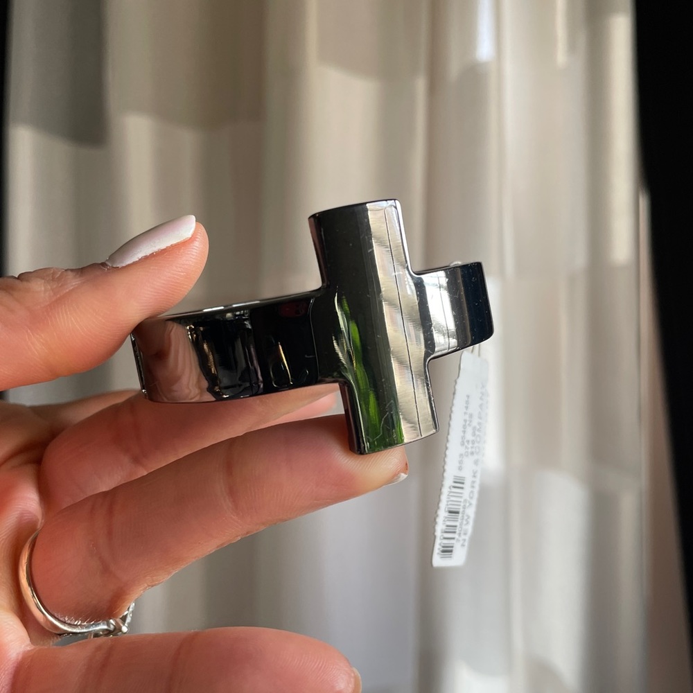 NWT New York & Company gunmetal bangle